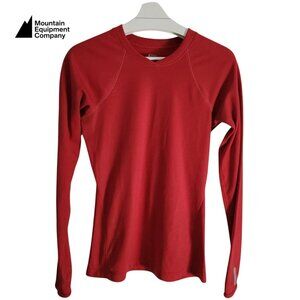 MOUNTAIN EQUIPMENT CO-OP Red Performance Long Sleeve Top size small